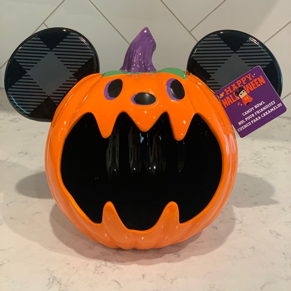 Disney Parks Mickey Jack O’ Lantern Candy Bowl